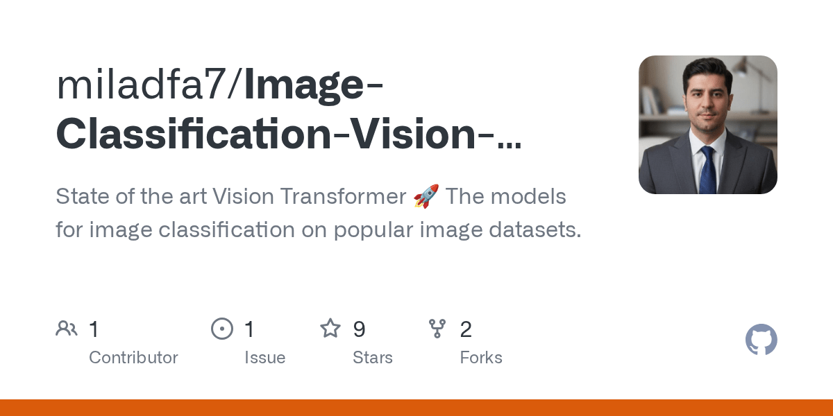 GitHub miladfa7/ImageClassificationVisionTransformer State of the
