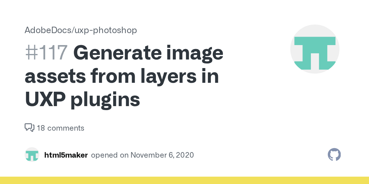 Generate image assets from layers in UXP plugins · Issue 117