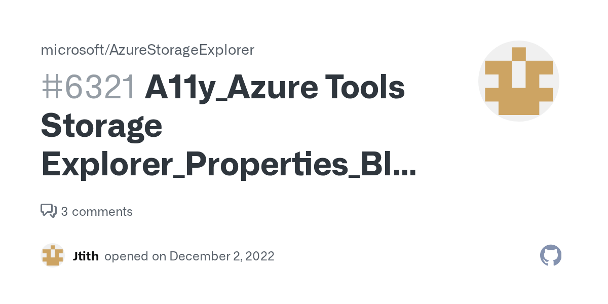 A11y_Azure Tools Storage Explorer_Properties_Blob Container