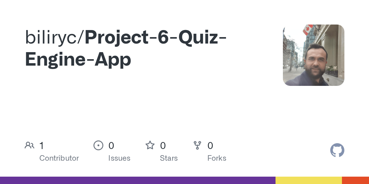 GitHub - biliryc/Project-6-Quiz-Engine-App