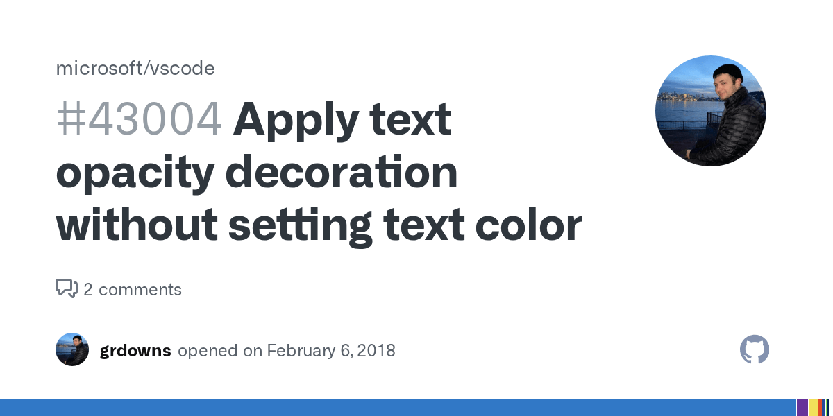 Apply text opacity decoration without setting text color · Issue 43004