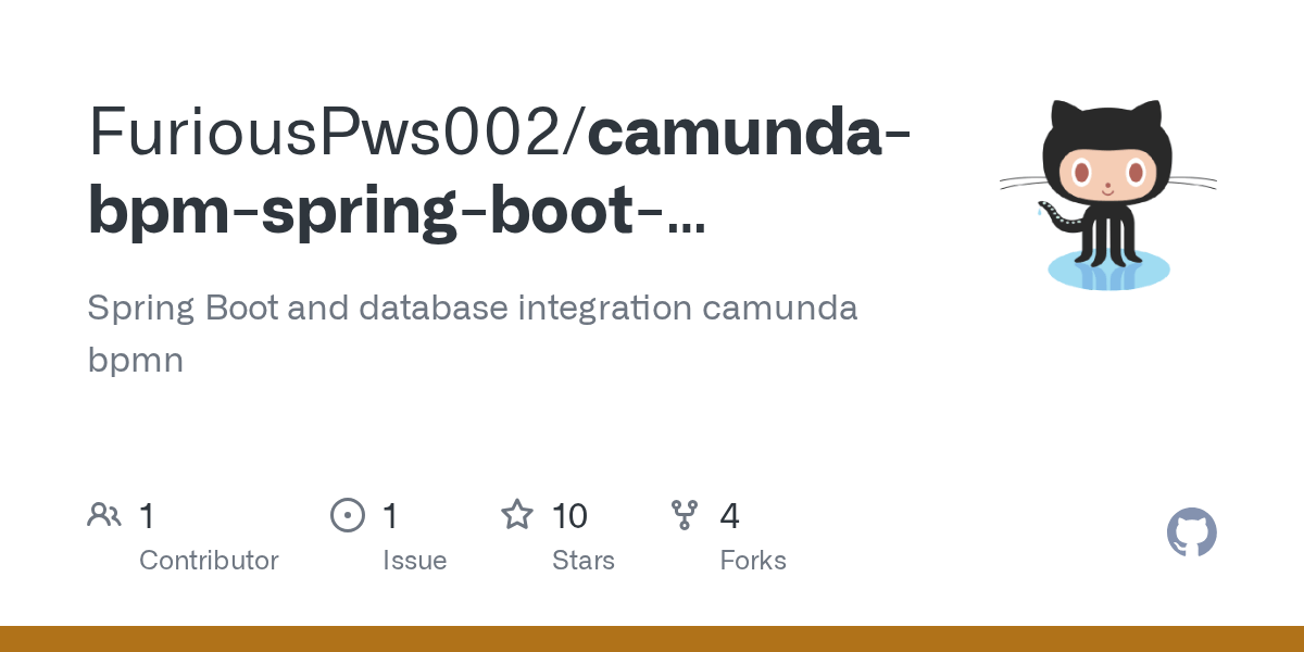 GitHub FuriousPws002/camundabpmspringbootexample Spring Boot and