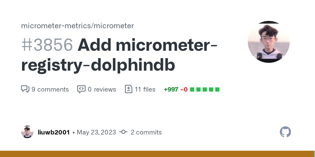 Add micrometerregistrydolphindb by liuwb2001 · Pull Request 3856 · micrometermetrics