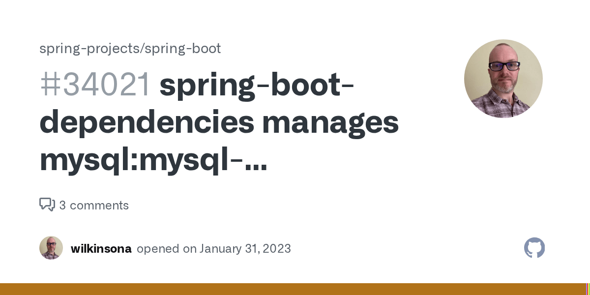 springbootdependencies manages mysqlmysqlconnectorjava which no