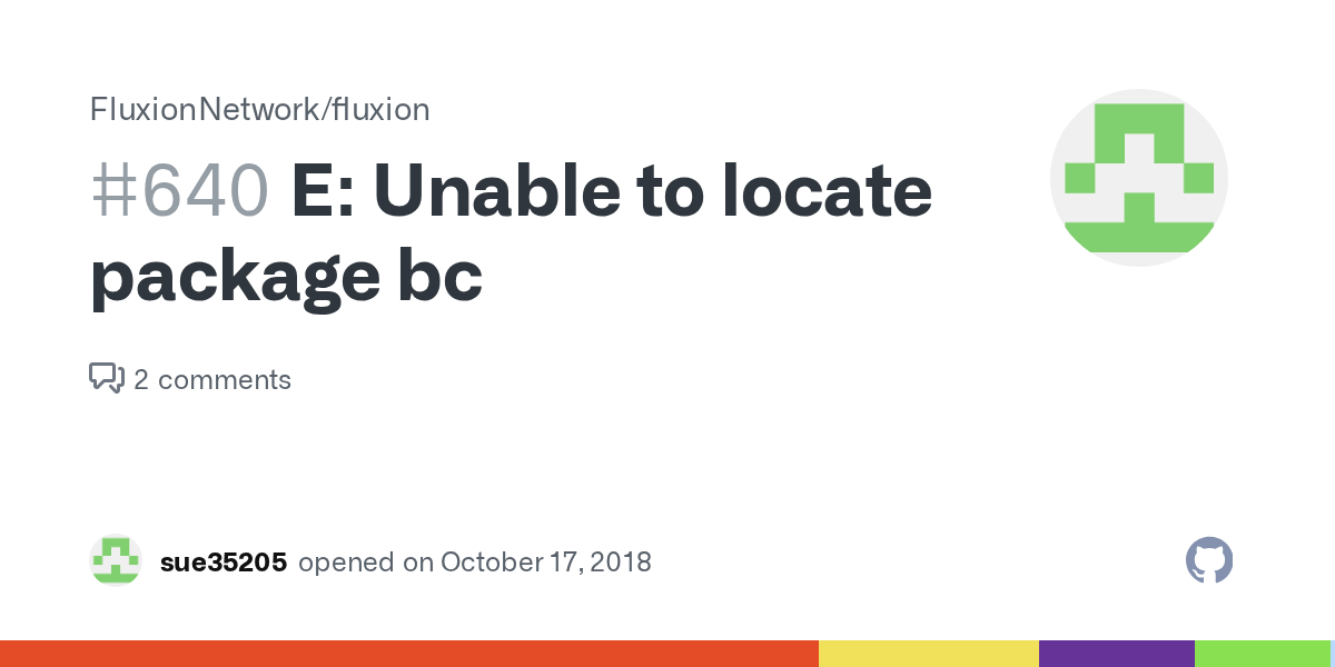 E Unable to locate package bc · Issue 640