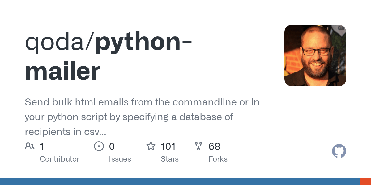 GitHub qoda/pythonmailer Send bulk html emails from the commandline