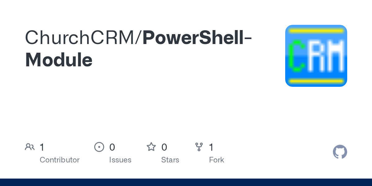 GitHub ChurchCRM/PowerShellModule