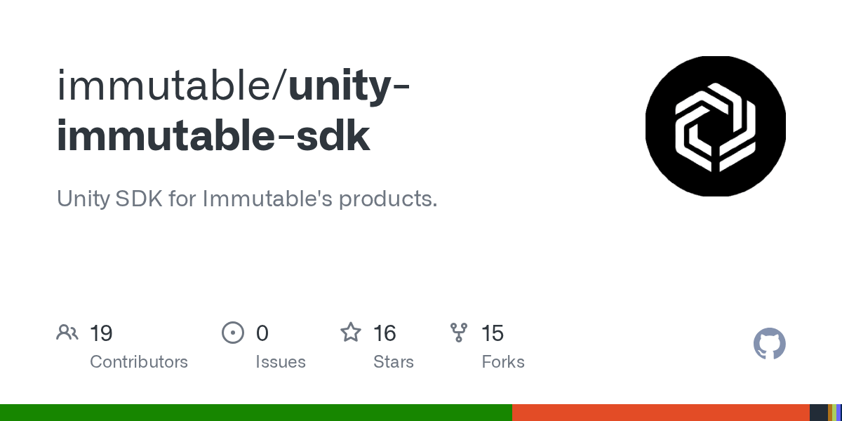 GitHub immutable/unityimmutablesdk Unity SDK for Immutable's products.