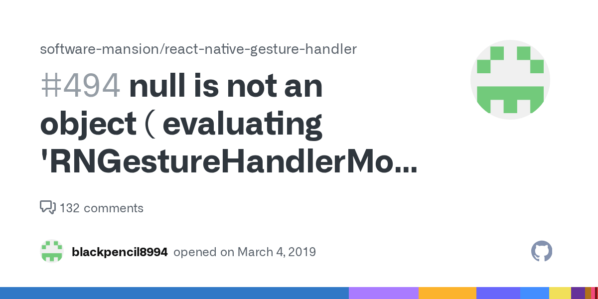 null is not an object ( evaluating 'RNGestureHandlerModule