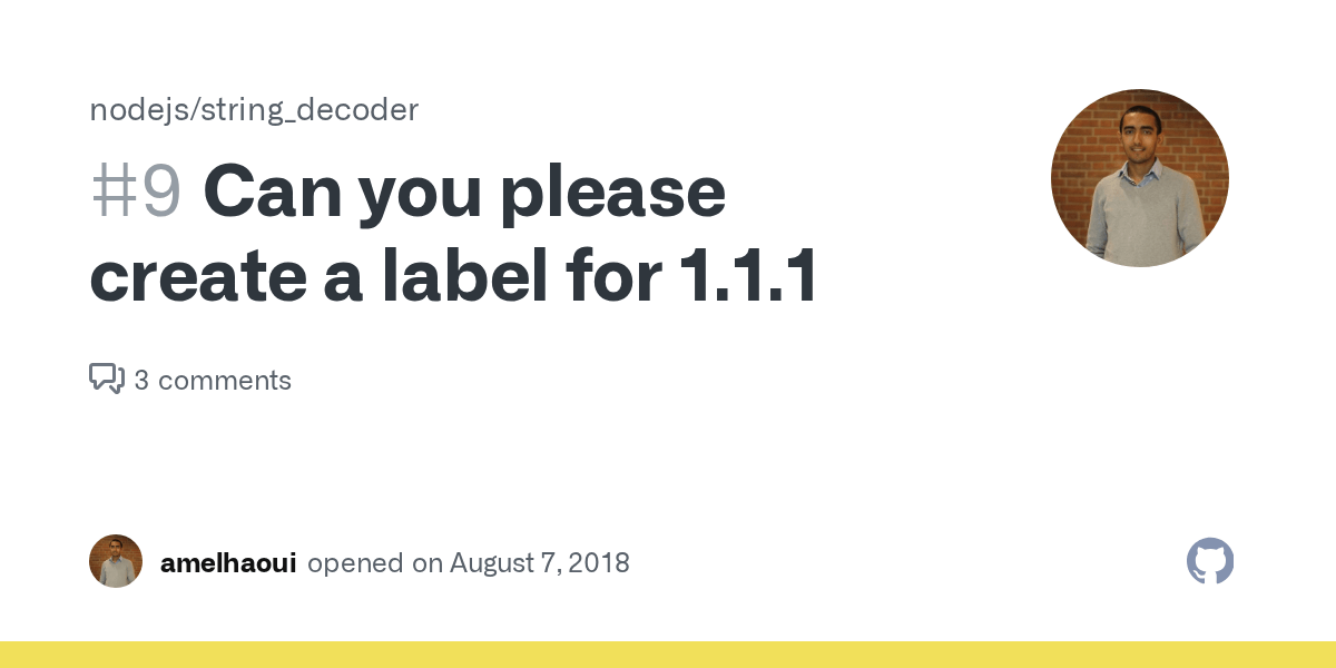 Can you please create a label for 1.1.1 · Issue 9 · nodejs/string