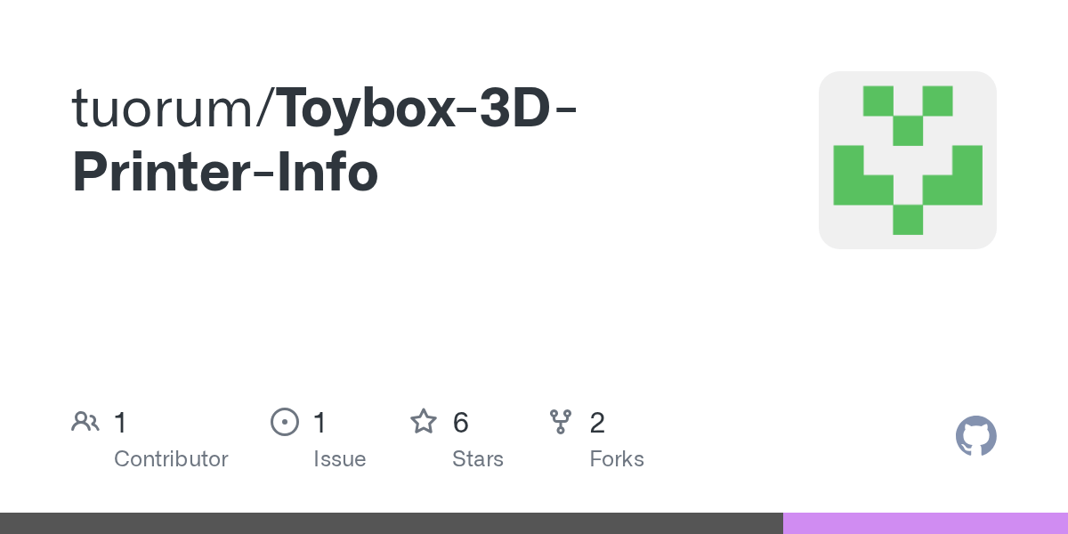 GitHub tuorum/Toybox3DPrinterInfo