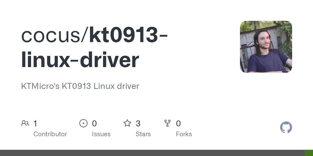 GitHub cocus/kt0913linuxdriver KTMicro's KT0913 Linux driver