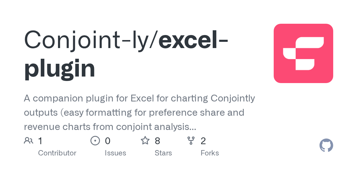 GitHub Conjointly/excelplugin A companion plugin for Excel for