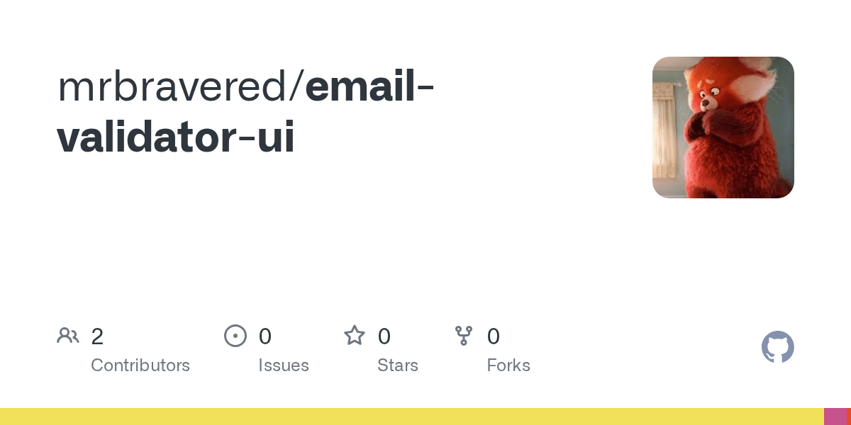 GitHub mrbravered/emailvalidatorui