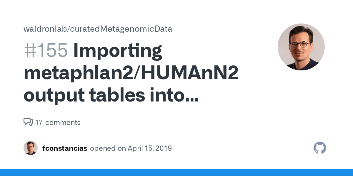 Importing metaphlan2/HUMAnN2 output tables into curatedMetagenomicData