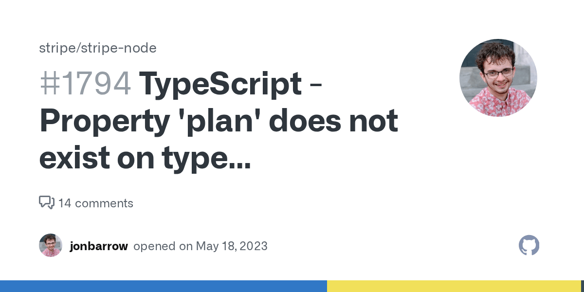 TypeScript Property 'plan' does not exist on type 'Subscription