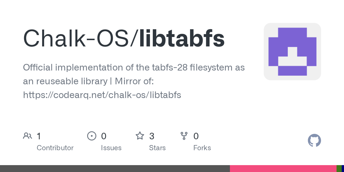 GitHub ChalkOS/libtabfs Official implementation of the tabfs28
