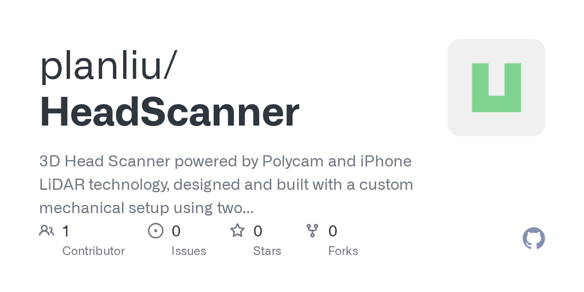 GitHub planliu/HeadScanner 3D Head Scanner powered by Polycam and