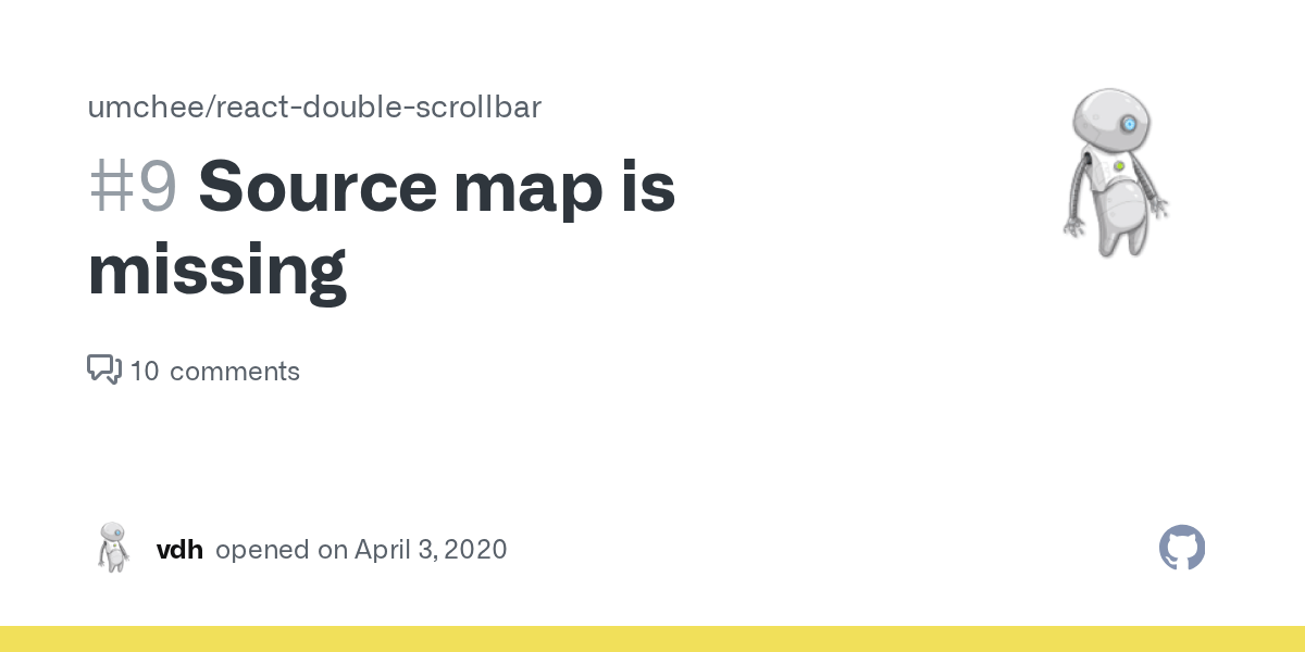 Source map is missing · Issue 9 · umchee/reactdoublescrollbar · GitHub