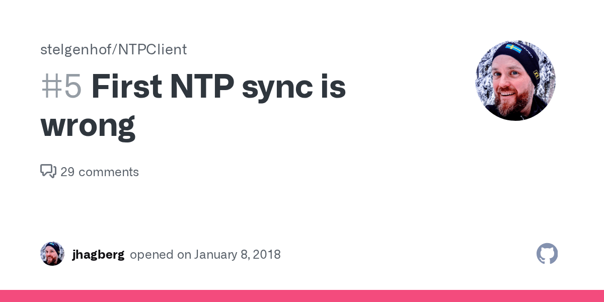 First NTP sync is wrong · Issue 5 · stelgenhof/NTPClient · GitHub
