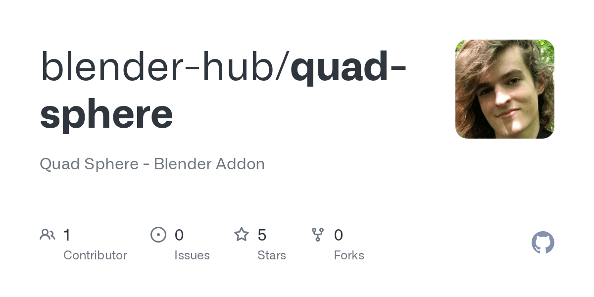 GitHub blenderhub/quadsphere Quad Sphere Blender Addon