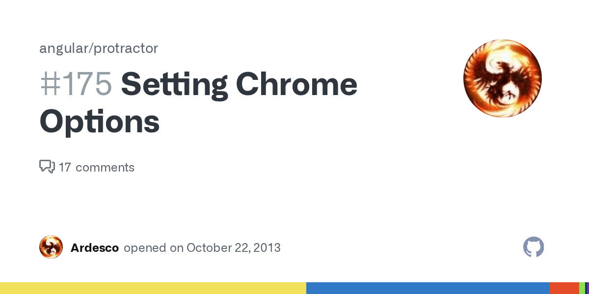 Setting Chrome Options · Issue 175 · angular/protractor · GitHub