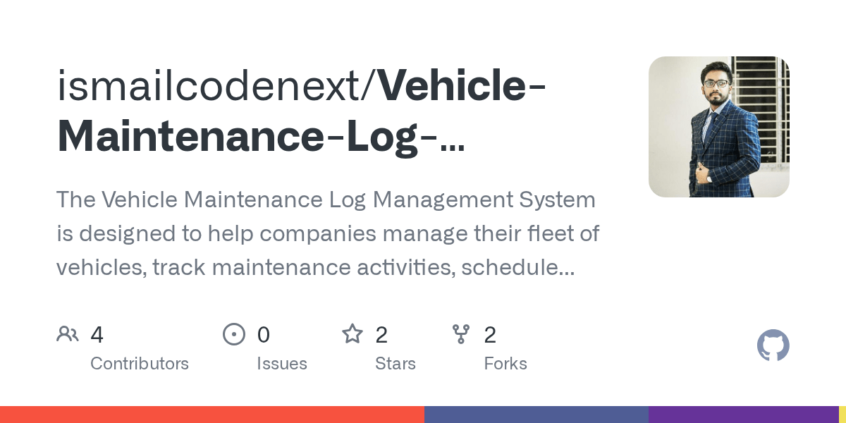 GitHub ismailcodenext/VehicleMaintenanceLogManagementSystem
