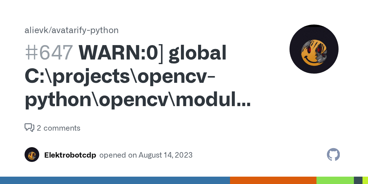 WARN0] global C\projects\opencvpython\opencv\modules\videoio\src\cap