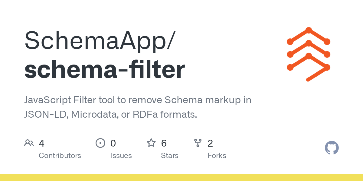 GitHub SchemaApp/schemafilter JavaScript Filter tool to remove