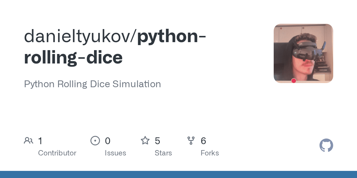 GitHub danieltyukov/pythonrollingdice Python Rolling Dice Simulation