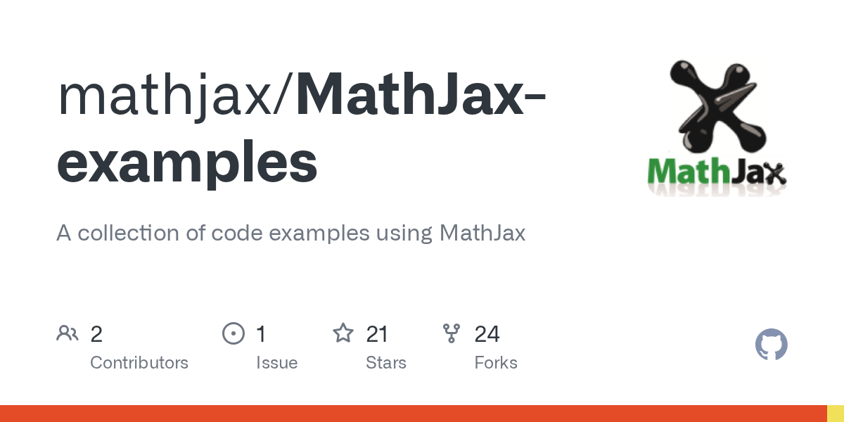 MathJaxexamples/index.html at master · mathjax/MathJaxexamples · GitHub