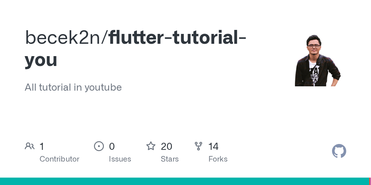 GitHub becek2n/fluttertutorialyou All tutorial in youtube