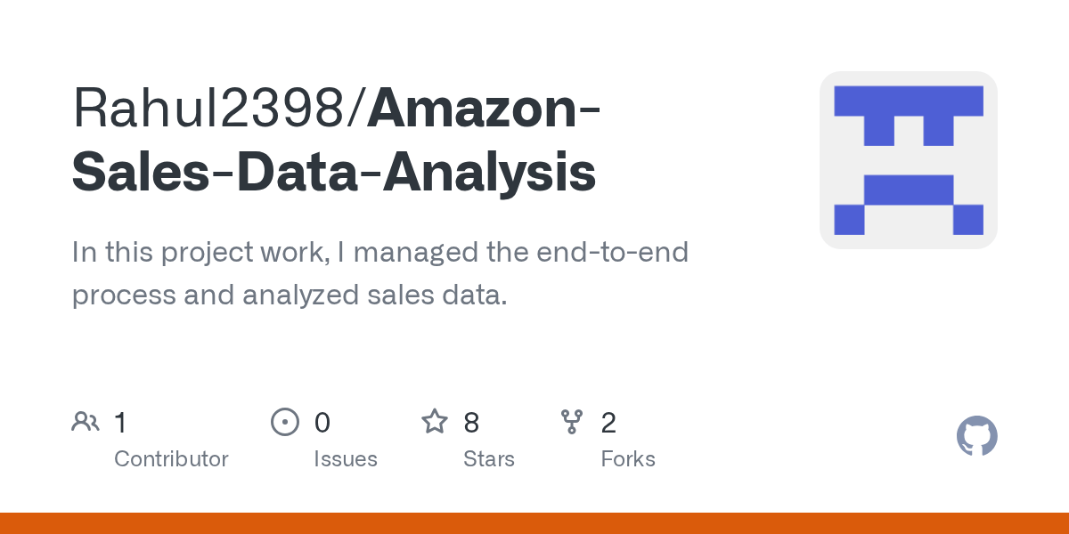 AmazonSalesDataAnalysis/Amazon Sales Analysis.ipynb at main