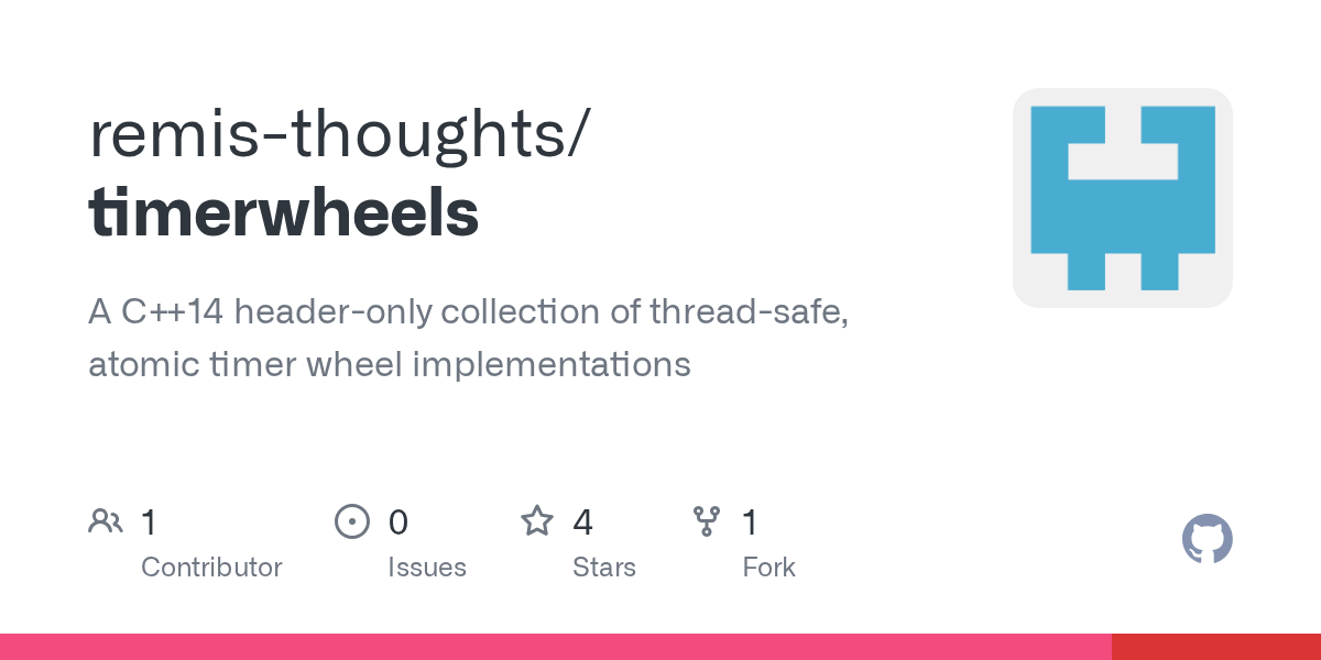 GitHub remisthoughts/timerwheels A C++14 headeronly collection of