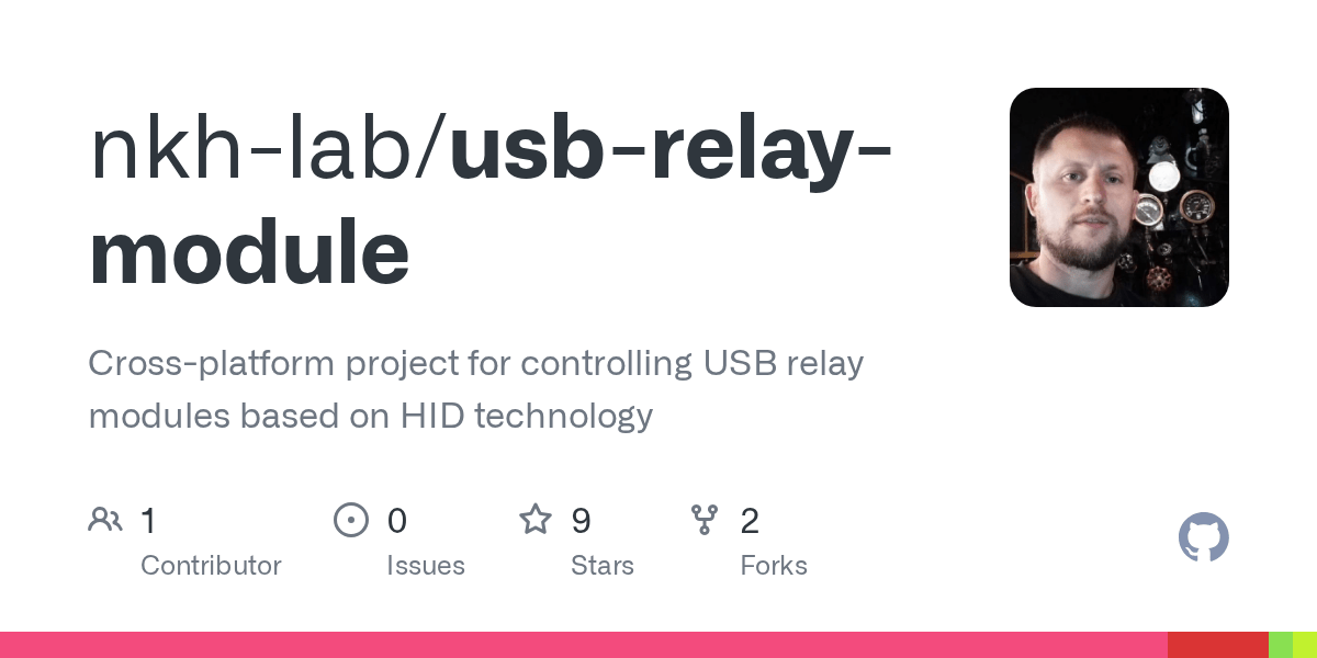 GitHub - nkh-lab/usb-relay-module: Cross-platform project for