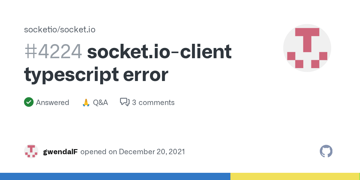 socket.ioclient typescript error · socketio socket.io · Discussion