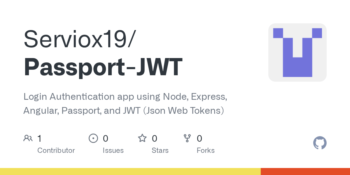 GitHub Serviox19/PassportJWT Login Authentication app using Node