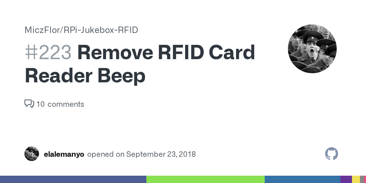 Remove RFID Card Reader Beep · Issue 223 · MiczFlor/RPiJukeboxRFID