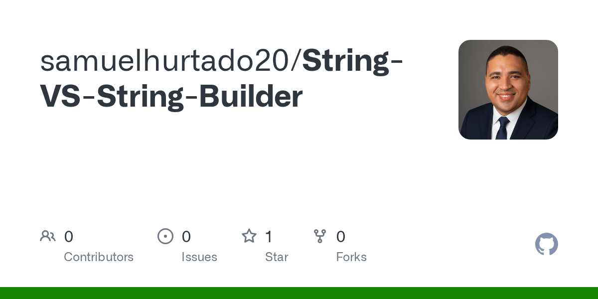 GitHub samuelhurtado20/StringVSStringBuilder
