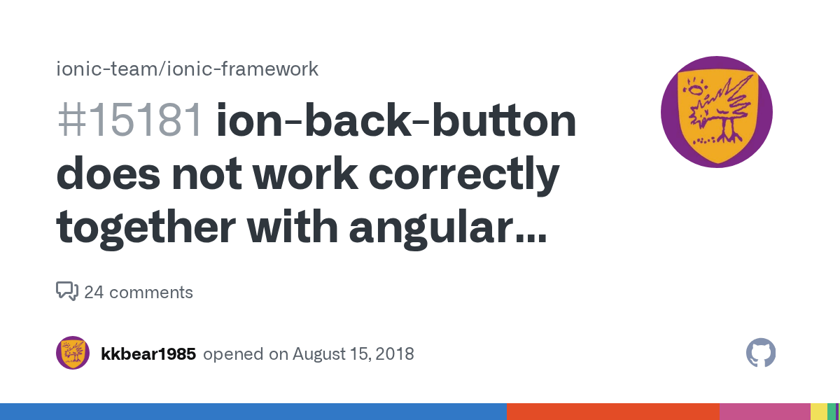 ionbackbutton does not work correctly together with angular router