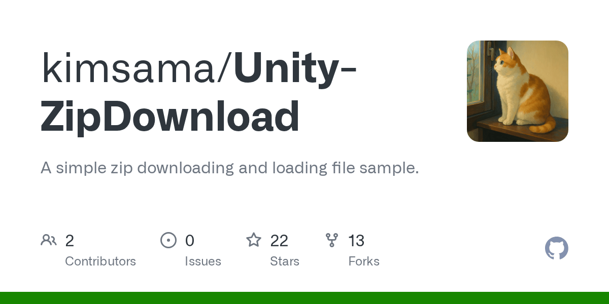 GitHub kimsama/UnityZipDownload A simple zip downloading and