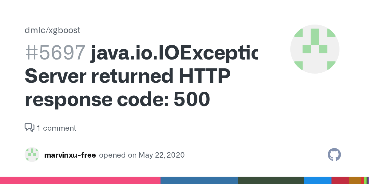 java.io.IOException Server returned HTTP response code 500 · Issue
