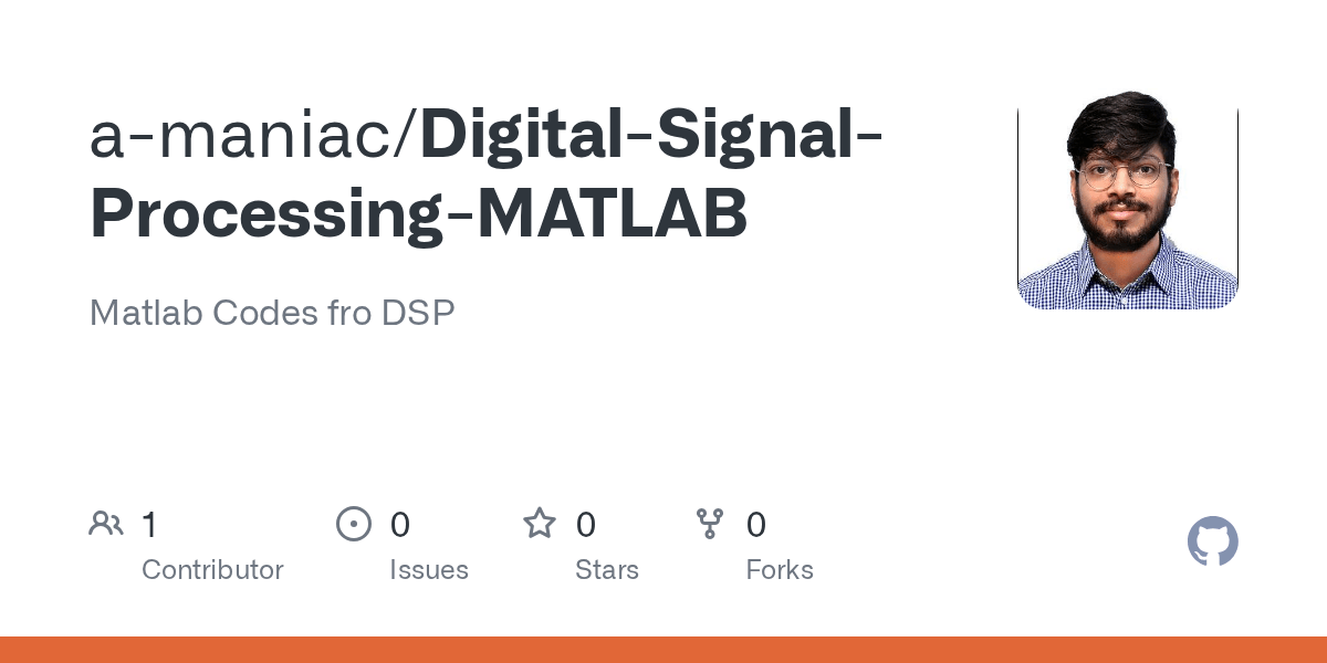 GitHub amaniac/DigitalSignalProcessingMATLAB Matlab Codes fro DSP