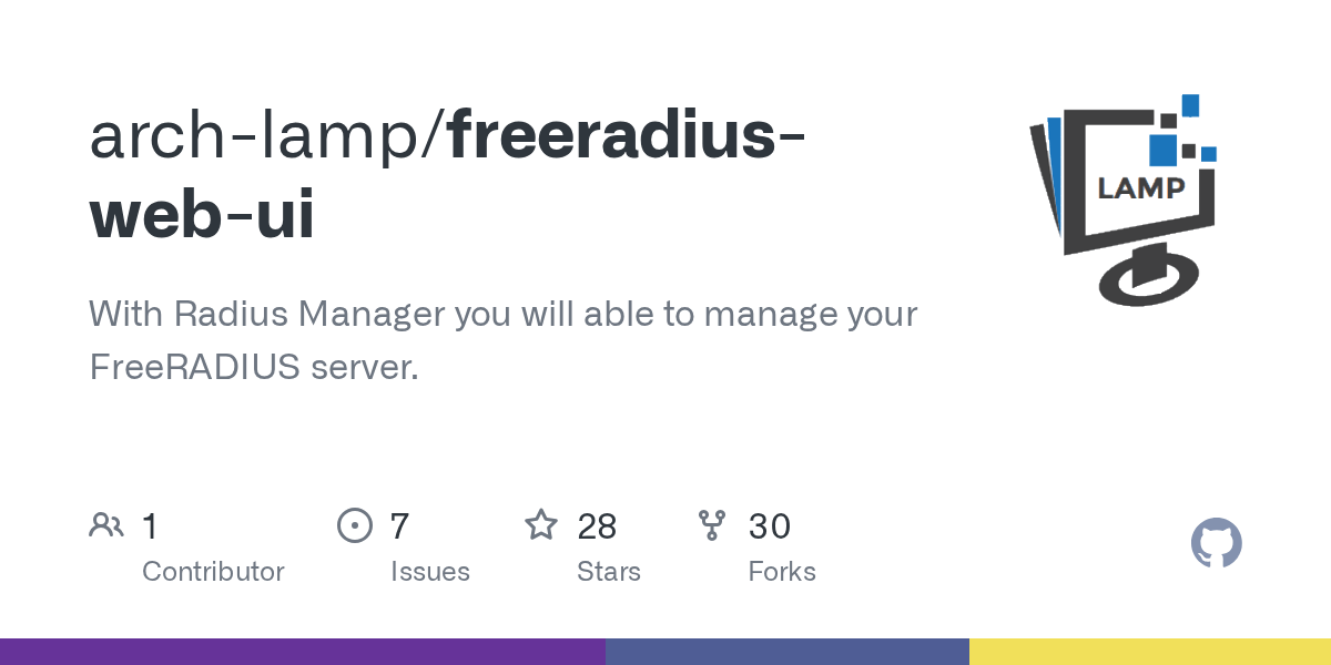 GitHub archlamp/freeradiuswebui With Radius Manager you will able