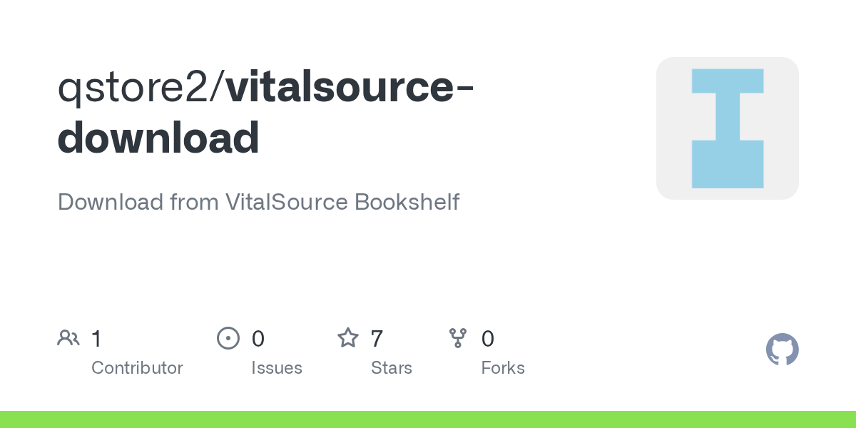 GitHub qstore2/vitalsourcedownload Download from VitalSource Bookshelf