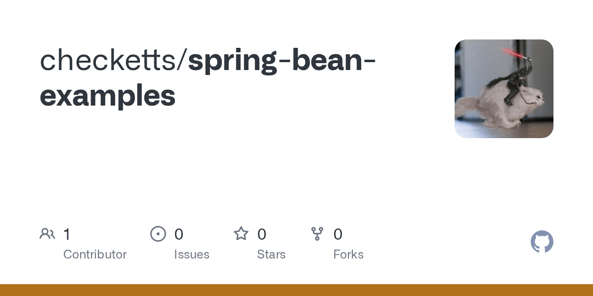 GitHub checketts/springbeanexamples