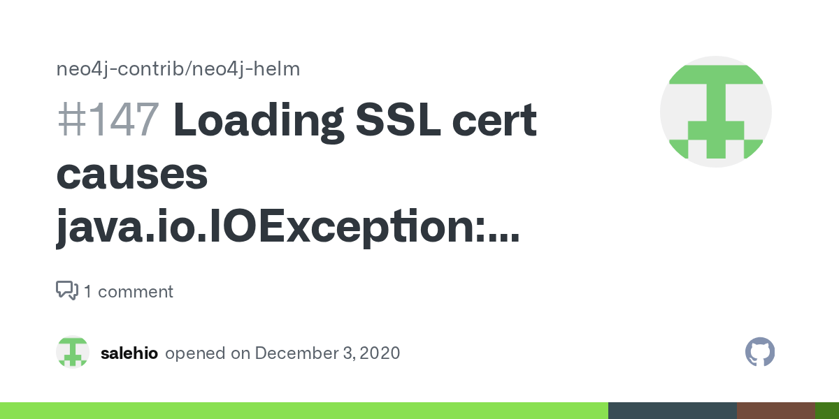 Loading SSL cert causes java.io.IOException Short read of DER length