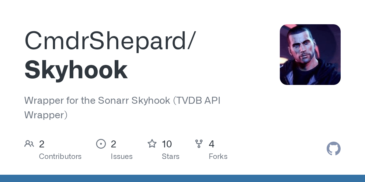 GitHub CmdrShepard/Skyhook Wrapper for the Sonarr Skyhook (TVDB API