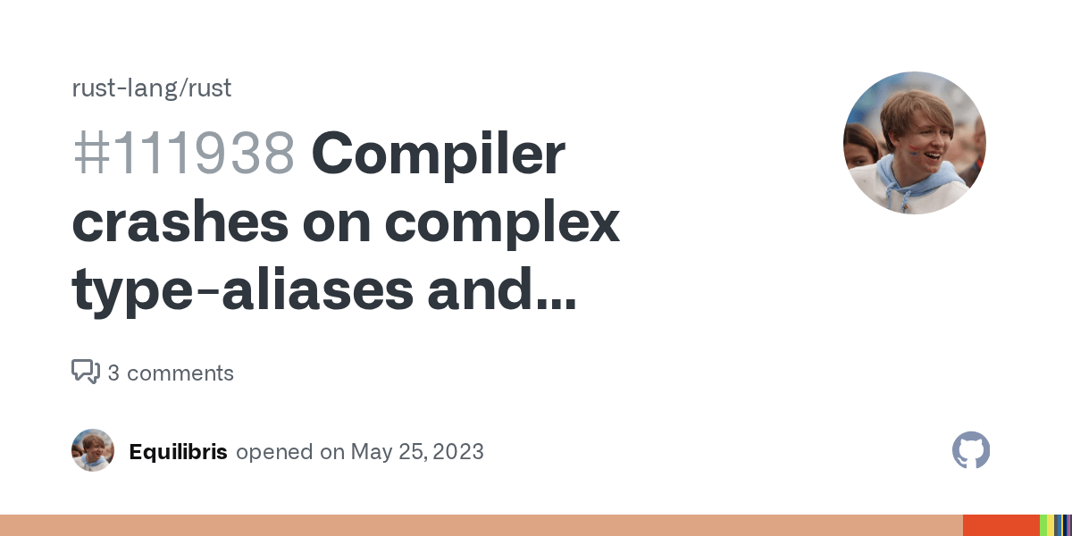 Compiler crashes on complex typealiases and associate types · Issue