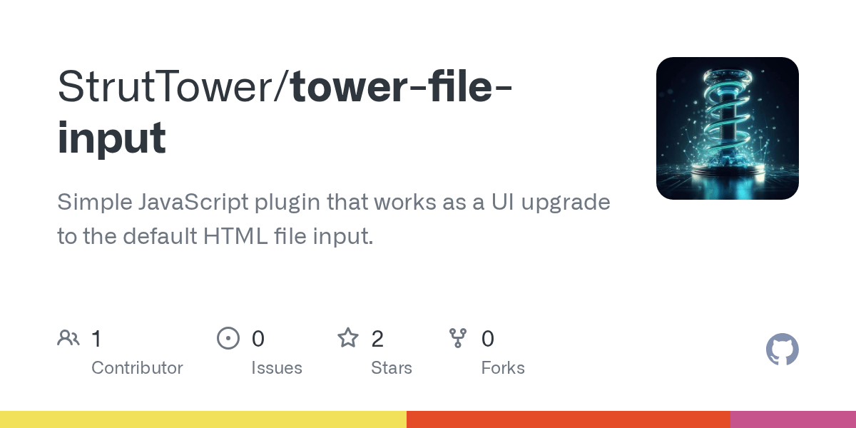 GitHub StrutTower/towerfileinput Simple jQuery plugin that works as a UI upgrade to the